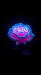 Neon Rose Glows