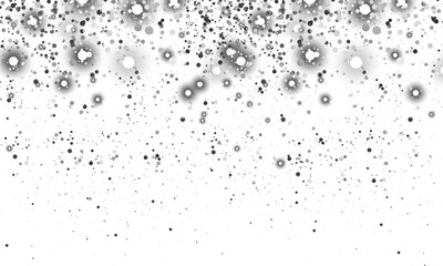 Winter transparent background for Christmas or New Year card. Frost storm effect, snowfall, glitter snowfall isolated. Winter background. sparkle Snow overlay illustration. stars Snowflakes and ice