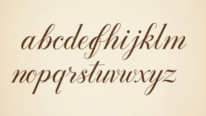 Elegant Calligraphy Script Lowercase Alphabet