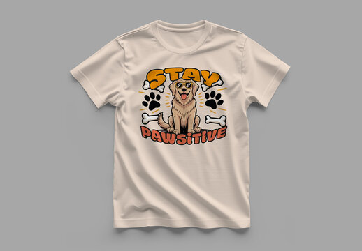 Cartoon Dog TShirt Design Template