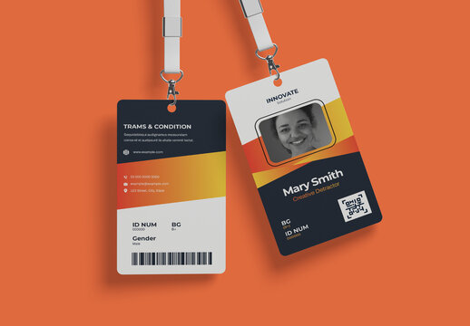 Professional Office ID Card Design Template