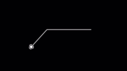 Transparent Animated Line HUD Elements. Futuristic White Glow Callout Overlay for Text and Data Display - Powered by Adobe