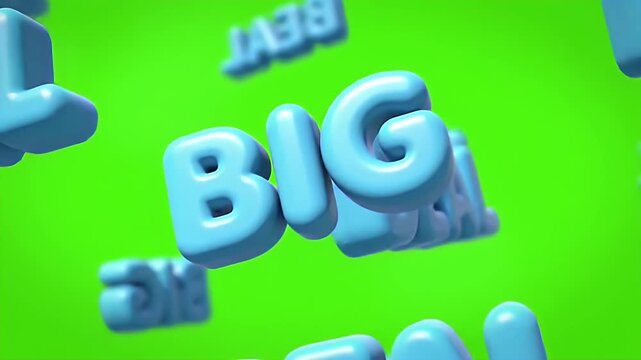 Colorful Big Deal Typography Art Floating on a Green Backdrop for a Fun Design