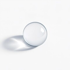 Crystal ball photography clear glass sphere white background minimalist aesthetic still life photo studio shot