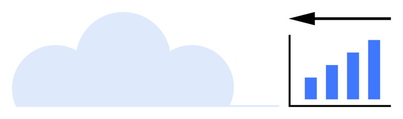 Cloud computing concept. Cloud computing solutions boosting data storage, optimization, and scalability. Cloud computing as a critical aspect in technology, business growth, and analytics. Data