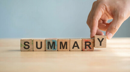 business and education summary overview concept