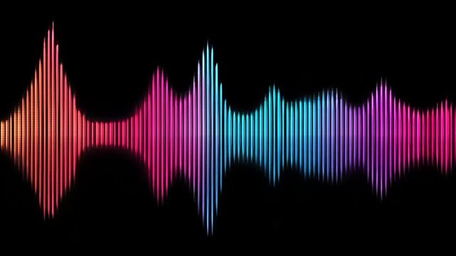 Colorful Audio Waveform Visualizer - A Dynamic Spectrum Analysis.