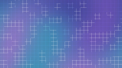 Blue Purple Gradient Grid Background with Minimal Line Crosses