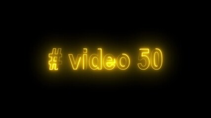 # video 50 neon text is used as video clip. HUD user interface with technology stopwatch. 4k Digital countdown number animation. - Powered by Adobe