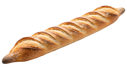 Golden Brown French Baguette with Score Marks on a Black Background bread french bread