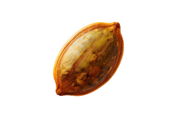 large pumpkin seed isolated on transparent background, cut out, PNG