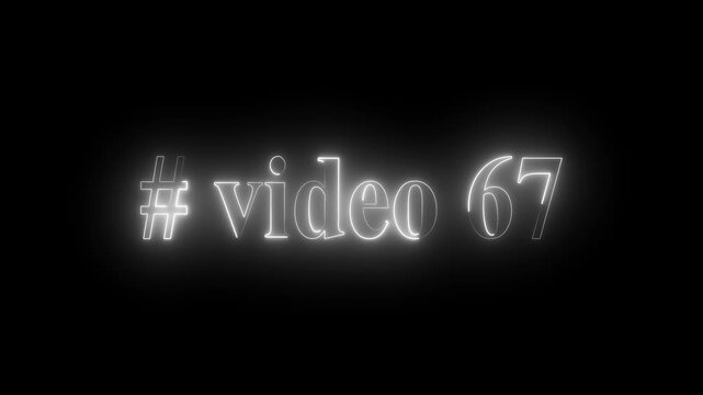 # video 67 neon text is used as video clip. HUD user interface with technology stopwatch. 4k Digital countdown number animation.