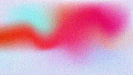 Abstract watercolor painting with vibrant pink red and light blue hues creating a dynamic and energetic composition