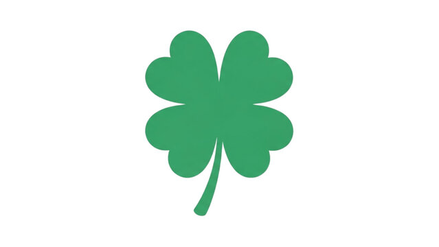 Vibrant four-leaf clover illustration, a symbol of luck and good fortune, ideal for St. Patrick's Day designs