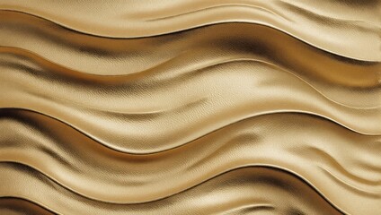 Elegant Flowing Golden Waves Abstract