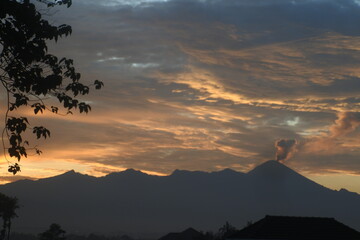 sunset in the mountains. Beutiful view in the mountain with sky