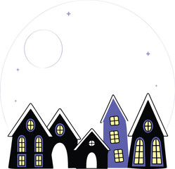 Simple house illustration isolated on white background