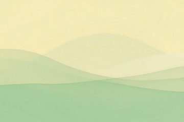 Obraz premium 草原を思わせるイエローグリーンのウェーブ背景