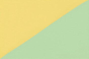Fototapeta premium イエローとミントグリーンの斜めツートン背景
