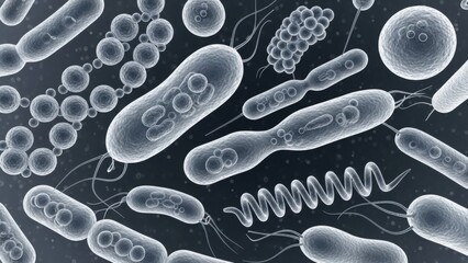 Microscopic World of Bacteria and Microbes