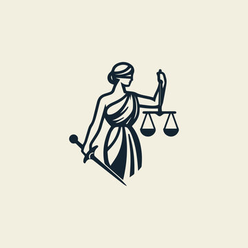 Themis Justice Goddess Logo