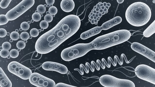 Microscopic World of Bacteria and Microbes