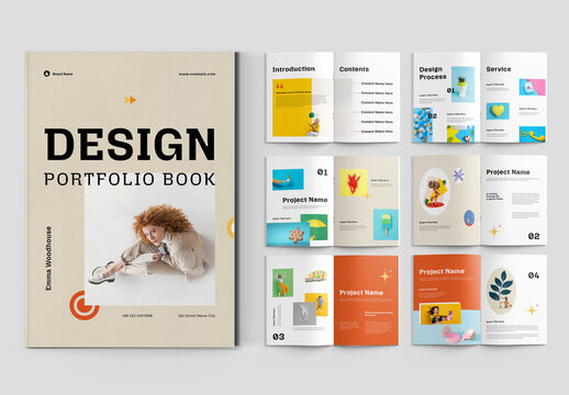 Design Portfolio Book Template Layout