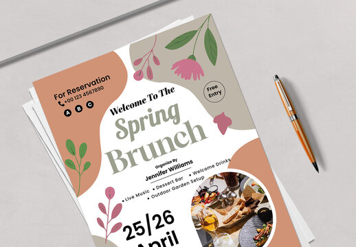Spring Brunch Flyer Layout