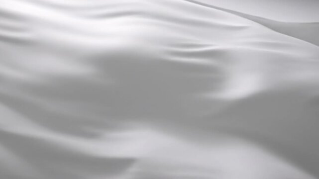 Extreme slow motion shot of pure white smooth fabric billowing and gently rippling across the frame like soft ocean waves pureness, Extreme, fluidity