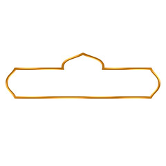 Golden dome-crowned Islamic text bar &ndash; A versatile Islamic text bar topped with a golden dome, ideal for Eid announcements, Ramadhan themes, event titles, banners, and modern Islamic templates