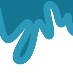 Teal Abstract Graphic Element - Flowing Shape