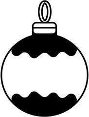 Simple Minimalist Plain Outline Bauble Christmas Decoration