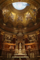 Interior of Saint Stephen's Basilica of Budapest