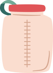 flat vector green drinking bottle. perfect for sticker, banner, educational purpose