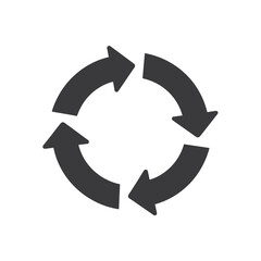 Dynamic circular arrows symbolize eco friendly recycling and sustainable growth, representing environmental consciousness and future innovation
