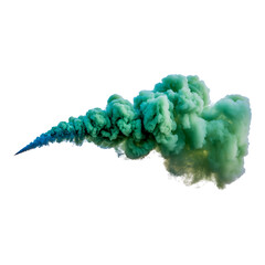 Mystic teal smoke cloud reveals dynamic energy with swirling texture creating atmospheric effect ideal for creative visual effects