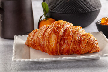 Fresh crust croissant for breakfast