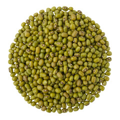 Pile of fresh green mung beans source of protein and healthy diet legume crop asian cuisine ingredient natural vegetarian food 