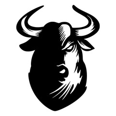 Bull silhouette illustration 