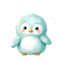 Kawaii Cloud-Shaped Animal Watercolor Clipart &ndash; Pastel Cute Cloud Panda, Bunny, Hedgehog, Owl, Fox, Seal, Kitten, Lamb, Elephant & Penguin &ndash; Soft Fluffy Pastel Creatures PNG