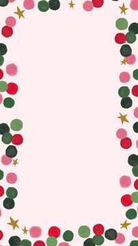 Animated Christmas Dots Vertical Background