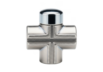 Radiator thermostat valve body, isolated on transparent background, for heating system design and illustration use cases