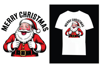 Santa claus giving thumbs up for christmas