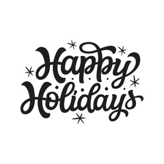 Festive Happy Holidays Celebration Greeting Design.