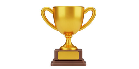 Golden Trophy Cup with Blank Plaque on Wooden Base Award Symbol whisk 7a013848fb47282acfd4140338ecd39bdr isolated on a transparent background