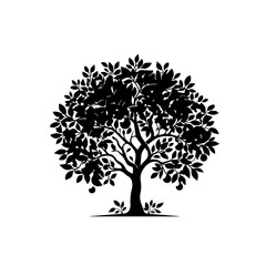 Obraz premium Orange Tree with Fresh Oranges and Green Branches Vector