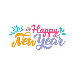 Festive Happy New Year Celebration Design.