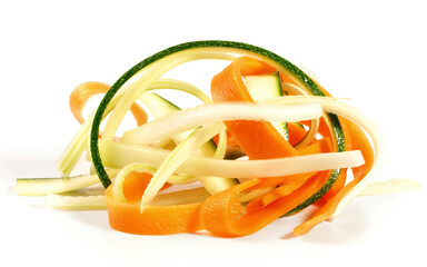 Vegetables - Fine Vegetables Peels on white Background