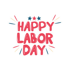 Festive Labor Day Celebration with Stars and Stripes.