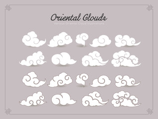 동양적인 구름 일러스트 모음